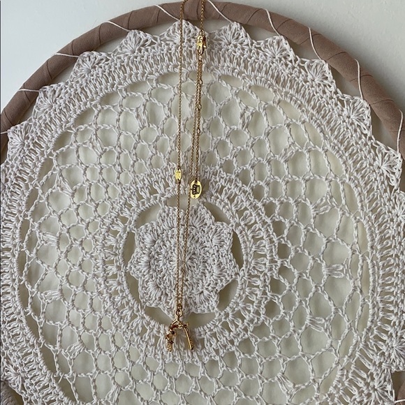 Juicy Couture Gold Rhinestones Wishbone Necklace - Picture 3 of 4